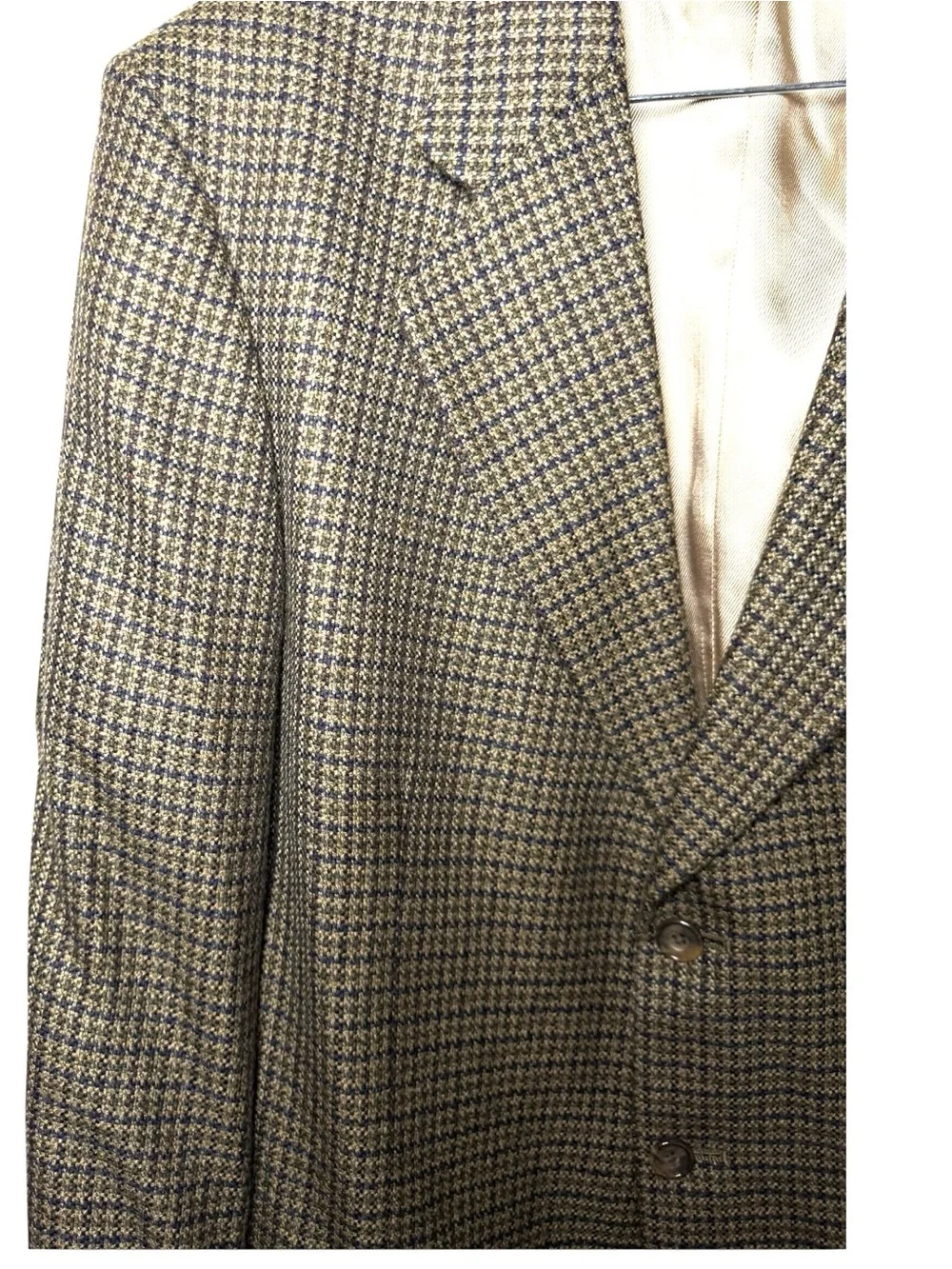 Vintage 1980/1990s Oscar de la Renta Brown Check  Sportcoat